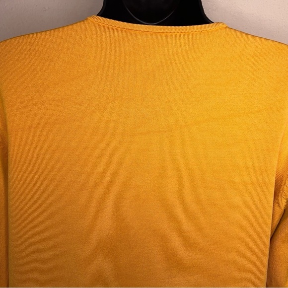Small Lauren Ralph Lauren Silk Blend Yellow Knit Cardigan Button Front Preppy - Picture 3 of 14